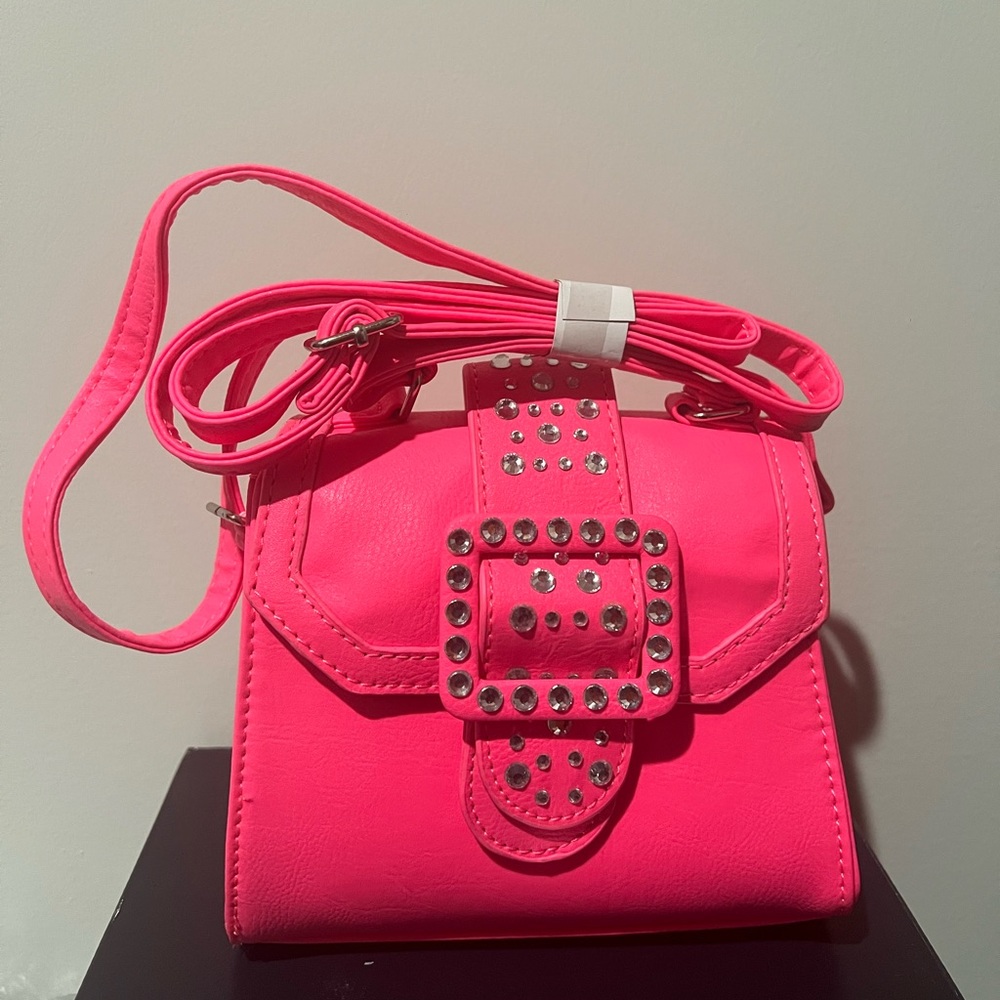 Hot pink crossbody bag